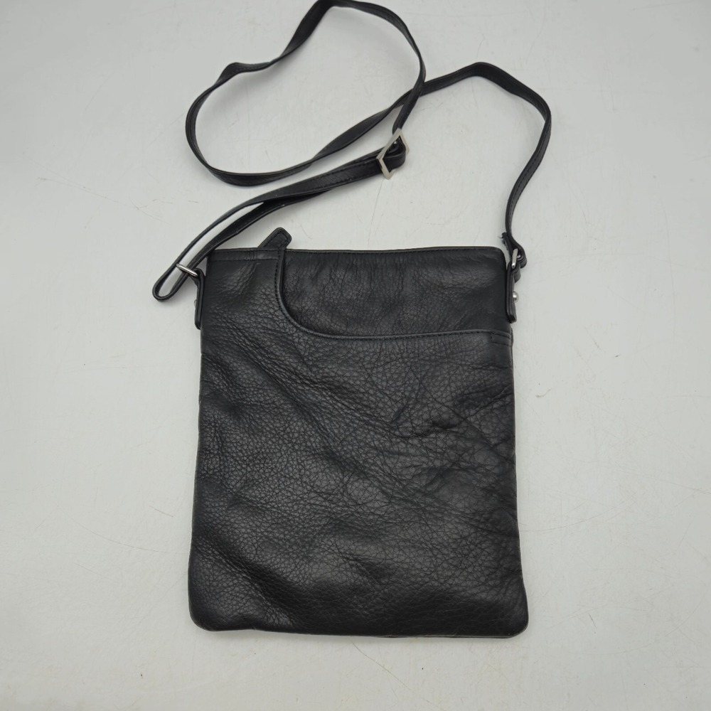 Margot Handbag Purse Shoulder Bag Black Leather Chrome Hardware